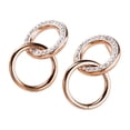 thumbnail image 3 of Aretes para Mujer LuckyLy Aros Entrelazados de Acero Inoxidable Modelo Amy Rosa UNITALLA, 3 of 7