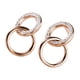 thumbnail image 3 of Aretes para Mujer LuckyLy Aros Entrelazados de Acero Inoxidable Modelo Amy Rosa UNITALLA, 3 of 7