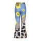 thumbnail image 5 of ICHUANYI Clearance Womens Elastic Waist Stretch Buttons Printing Thin Stretch Skinny Pants Trousers(Yellow, M) ICHUANYI WER2023081001621, 5 of 8