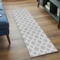 thumbnail image 3 of Grey Morocco 2'x6' Runner Rugs for Hallway Kitchen Bedside Non Slip Washable, Modern Abstract Classic Geometric Textured Entryway Rug Runners with Rubber Backing, Long Carpet Runner for Laundry Room, 3 of 8