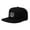Black Flatbill, variant on Harry Reid International Airport LAS Hat for Men and Women - Snapback Trucker Baseball Cap (Black/White)