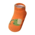 thumbnail image 5 of ZCFZJW Cute Cartoon Pattern Baby Floor Socks Summer Toddler Kids Boys Girls Anti-Slip Slipper Shoes Home Indoor Soft Soled Shoes Socks Z11-Orange 3-5 Years, 5 of 5