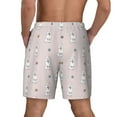 thumbnail image 4 of Uemuo Cute Poodle Dog Pattern Mens Swim Trunks Quick Dry Board Shorts with Mesh Lining, Stretch Beach Shorts Quick Dry No-Chafing Board Shorts-X-Large, 4 of 9