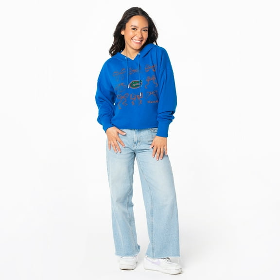 Women's ZooZatz Royal Florida Gators Cropped Pullover Hoodie