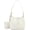 White, variant on Zhengup Womens Large Bucket Shoulder Tote Bag Soft Vegan Leather Working Crossbody Purse Casual Handbag Satchel 2pcs