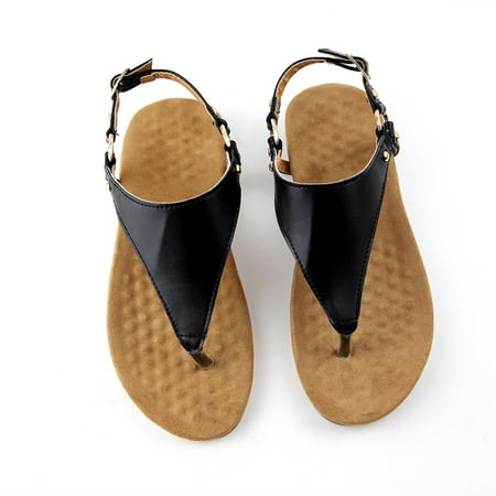 

Aayomet Women s Sandals Women s Summer Flat Bow Split flip Flops Beach Shoes Sandals Sandals Black 6.5