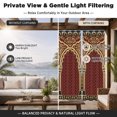 thumbnail image 4 of Double Arches Outdoor Curtains for Patio, Vintage Traditional Beige Brown Floral Vines Symmetrical Waterproof Outside Curtains Privacy Blackout Curtain for Pergola Cabana, 2 Panel 54W x 95L Inch, 4 of 9