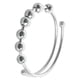 thumbnail image 4 of Anillo de ansiedad abierto,Anillo de ansiedad abierto Anillo de ansiedad de acero inoxidable Anillo de cuentas ajustable Probado y confiable Jadeshay A, 4 of 8
