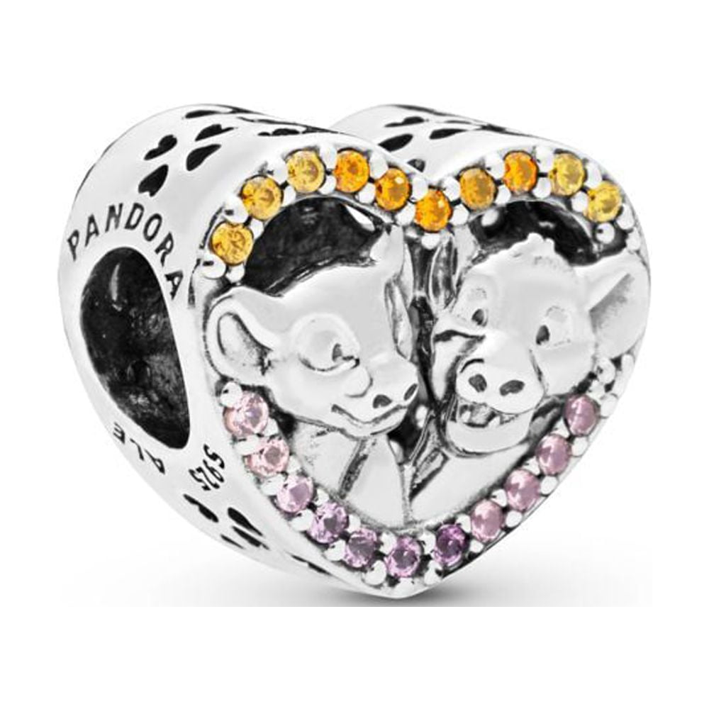 PANDORA Disney Sparkling Simba & Nala Heart Charm - 798044NPRMX