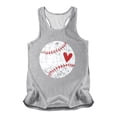 thumbnail image 5 of Wang6 Women Loose Fit Racerback Tank Tops Causal Sleeveless Crew Neck Tshirts Summer Baseball Printed Tops Graphic Tees Shirts Light Gray M, 5 of 5
