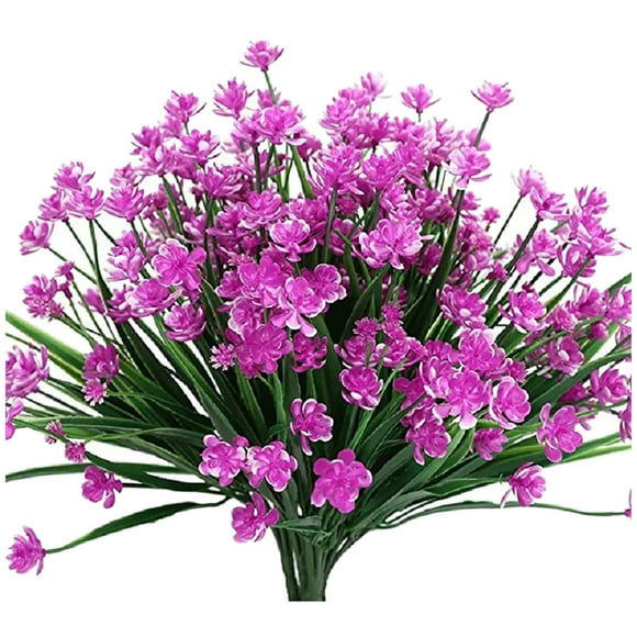 Fake Flowers Promotion Sale! 7Pcs Artificial Flowers for Outdoor Decoration Plastic Flowers Outdoors Plants in Bulk for Garden Courtyard Farmhouse Porch Home Decoration, Home Decor Clearance Sale