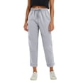 thumbnail image 6 of XFLWAM Women's Joggers with Pockets Drawstring Elastic Waisted Athletic Pants Rolled Up Tapered Pants for Workout Running Gray XL, 6 of 8