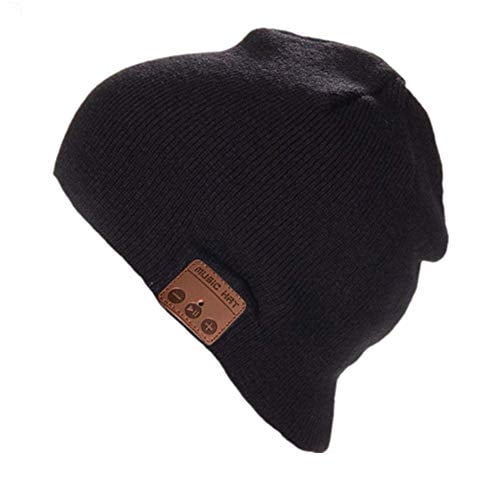BearsFire Wireless Music Beanie Hat con auriculares Bluetooth Auriculares Auricular Altavoz Micrófono Unisex Invierno Cálido Tejer Sombreros gruesos Gorra de cráneo para hombres Mujeres