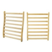 HOSAUNA Sauna Backrest,S-Shape Canadian Natural Wood Hemlock 2PC