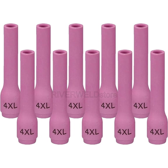TIG Alumina Nozzles Ceramic Cups Long 796F75 (#4XL D6.5 x 63mm) Orifice Fit DB SR WP 9 20 25 TIG Welding Torch 10pk