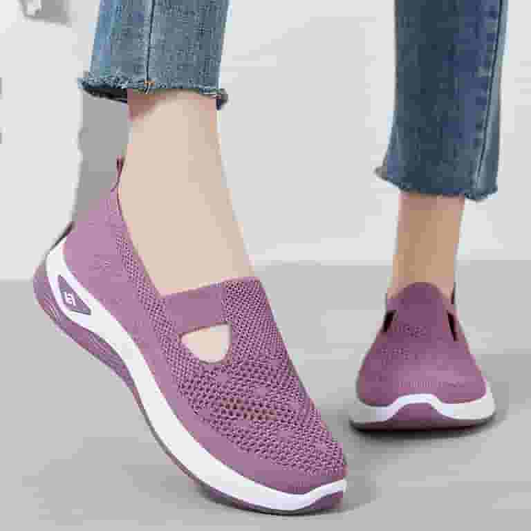 フラットシューズ Mesh Slip-On Shoes Xysaqa Walking Shoes Women, Running Shoes for Women Women's