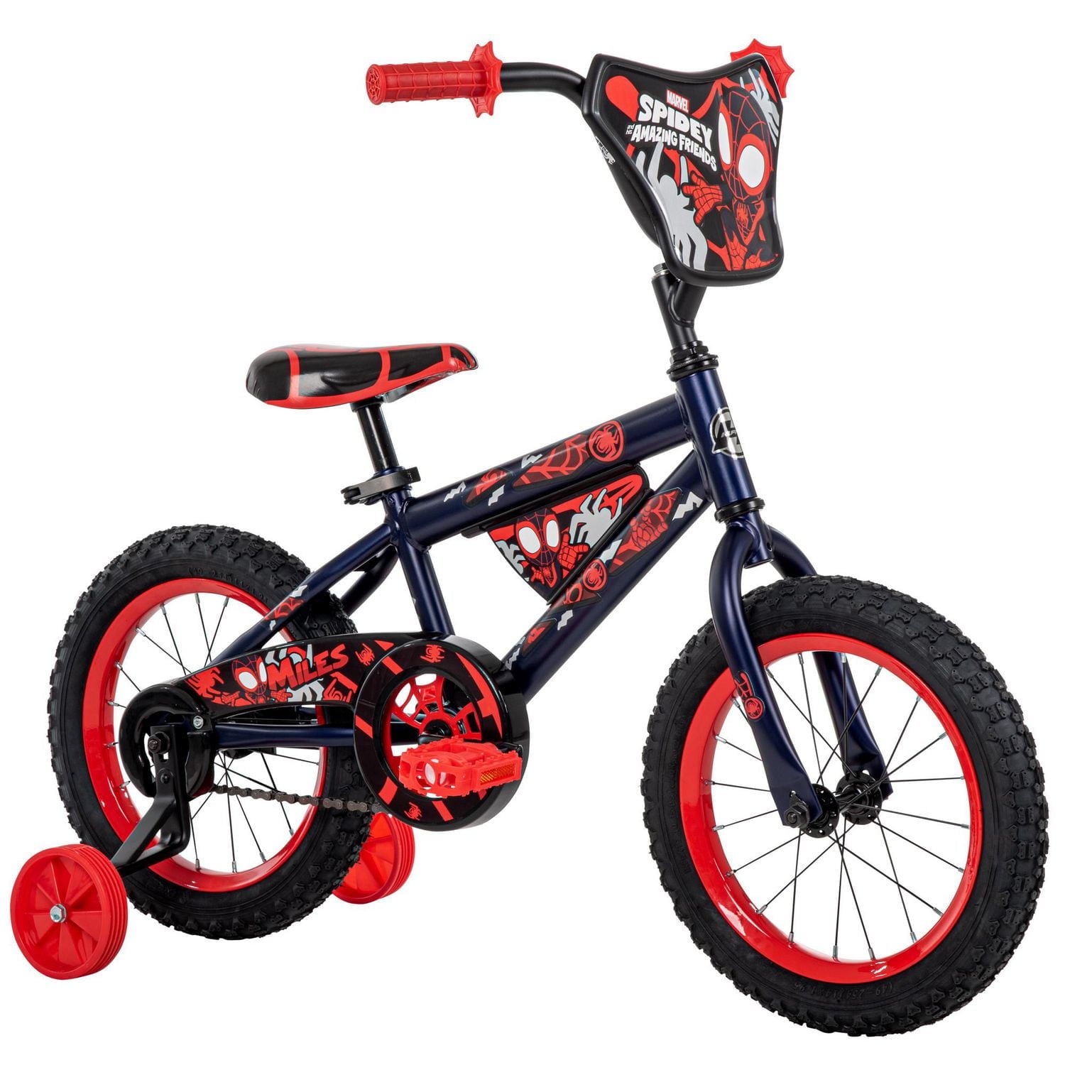 Marvel Spidey and His Amazing Friends Miles 14-inch Bike for Boys,  Blue/Red, by Huffy