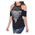 thumbnail image 2 of Harley-Davidson Women's From The Shadows Cold Shoulder Keyhole Back Top (XL), Harley Davidson, 2 of 3