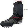 thumbnail image 3 of Polainas para piernas, impermeables, antidesgarros, para exteriores, senderismo, caminatas, escalada, caza, nieve, polainas para piernas (negras), 3 of 4