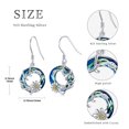 thumbnail image 3 of Midir&Etain Daisy Earrings 925 Sterling Silver Daisy Dangle Drop Earrings Crystal Jewelry Gifts for Women, 3 of 7