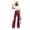 Burgundy, variant on Women's Corduroy High Waisted Flare Pants Bell Bottom Trousers Solid Color Casual Bootcut Pants Lounge Trousers