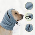 thumbnail image 4 of Pet Calming Hood Scarf for Dogs, Double Layer Warm Fleece Head Cover, Adjustable Drawstring Zipper Closure, Winter Anxiety Relief Neck Wrap for Small Medium Dogs, 4 of 6