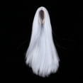thumbnail image 2 of LeeQinersw 1/6 Scale Long Straight Wig Hairpiece White Hair for 12'' Dolls Accessory Making Silver, 2 of 9