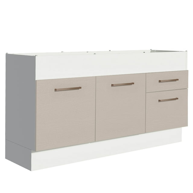 Mueble de Cocina Para Tarja 150 cm Blanco/Crema Agata Madesa