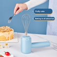 thumbnail image 4 of Hyasfey Cordless Electric Egg Beater Handheld Mixer 3-Speed Control USB Rechargeable Blender for Baking Pancake Portable Whisk Beaters, 4 of 8