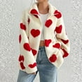 thumbnail image 3 of Cozy Oversized Heart Print Zipper Cardigan for Fall and Winter - Long Sleeve Soft Jacket for Women, 3 of 8