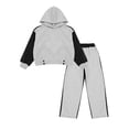thumbnail image 5 of StSilkitty Kids 2 Piece Outfits Set Color Block Long Sleeve Hooded Sweatshirt and Jogger Sweatpants Sweatsuit Sets, 5 of 8