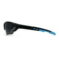 thumbnail image 3 of Mens Premium Polarized Lens Warp Around Aerodynamic Sport Sunglasses Black Blue, 3 of 4