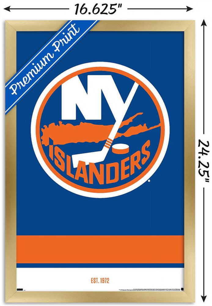 NHL New York Islanders - Logo 21 Wall Poster, 14.725" x 22.375", Framed