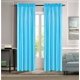 thumbnail image 1 of Juego de dos cortinas de seda sintética para ventana MR2, color turquesa, con bolsillo para varilla, de dos paneles semitransparentes sólidos de 55" de ancho x 63" de largo cada uno, 1 of 3