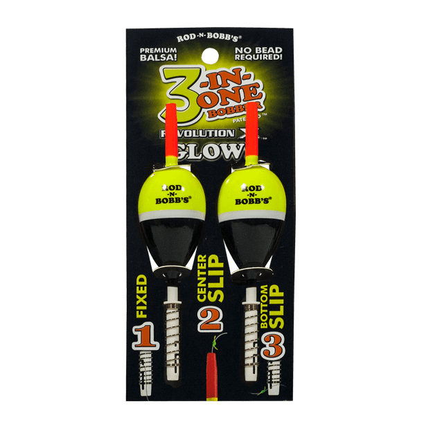 3inOne Revolution X 1 1/8" Oval Glow Bobber 2 Pack