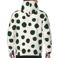thumbnail image 7 of Fotbe Men's Hoodie with Abstract Green Polka Dot Pattern - Kangaroo Pocket Pullover Hooded Sweatshirt, Perfect for Daily Wear, Travel, and Home-Small, 7 of 7