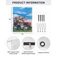 thumbnail image 2 of 4th of July RV Awning Sun Shade Screen 9'X7' 250th Anniversary USA Flag Mesh Sunscreen Poppy Flower Truck Awning Shade Screen with Zipper UV Blocker Completed Kits for RV Motorhome Camper, 2 of 7