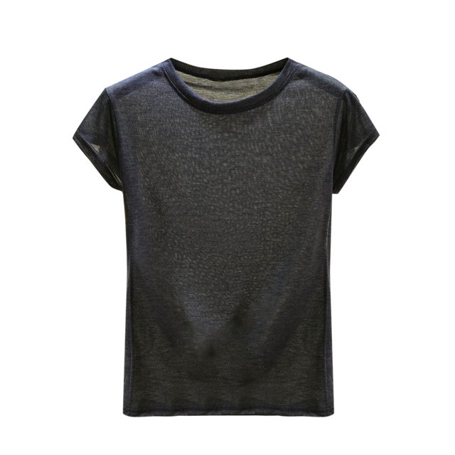 Chbgutlmr Hauts pour Femmes Col Rond Manches 1/4 Pyjamas Doux Confortables Légers Respirants Vêtements de Détente T-Shirts