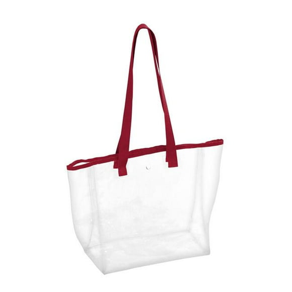 Logo Chair 001-65P-CARDINAL Stadium Clear Bag, Plain Cardinal