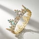 thumbnail image 3 of Corona de reina para mujer, tiaras y coronas barrocas, disfraz de tiara con joyas, tocado para fiesta de cumpleaños, cosplay, fiesta de cumpleaños, dorado multicolor, 3 of 5