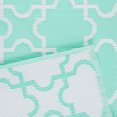 thumbnail image 2 of DII Design Imports Indoor Outdoor 3x6 Ft Reversible Lattice Woven Rug, Aqua, 2 of 7
