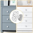 thumbnail image 4 of 4 Pieces Set Drawer Pulls Handle Square Wardrobe Cabinet Knobs with Stainless Steel Screws Furniture Kitchen Decor, 4 of 5