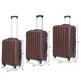 thumbnail image 3 of Veryke 3-in-1 Luggage Set, Traveling Luggage, Portable Large Capacity Luggage Bags for Travel, Rolling Storage Suitcase with Wheels, 20"+24"+28", Brown, 3 of 8