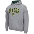 thumbnail image 2 of Men's Colosseum Heather Gray Baylor Bears Arch & Logo 3.0 Pullover Hoodie, 2 of 3
