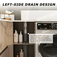 thumbnail image 5 of Perch 24" X 15" Square Ceramic White Vessel Sink Bathroom Sink With Slanted Washboard Design DV-1V0321, 5 of 12