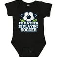 thumbnail image 3 of Inktastic I'd Rather Be Playing Soccer Boys or Girls Baby Bodysuit, 3 of 5