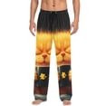 thumbnail image 2 of Cartoon Orange Cat Mens Cotton Pajama Pant Sleep and Lounge Bottons with Pockets, 2 of 7