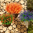 thumbnail image 5 of Coolmade 8 Bundles Artificial Fall Flowers No Fade Autumn Plants, Indoor Outdoor Greenery for Thanksgiving Christmas Wedding Party Home Garden Fireplace DÃ©cor (Gold Yellow), 5 of 8