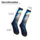 thumbnail image 2 of Fotbe White Jellyfish Dansing in the Ocean Calcetas Divertidas Estampadas para Hombre y Mujer, Calcetas de Algodón hasta la Rodilla para Caminar, Correr, Enfermería y Embarazo, 2 of 6