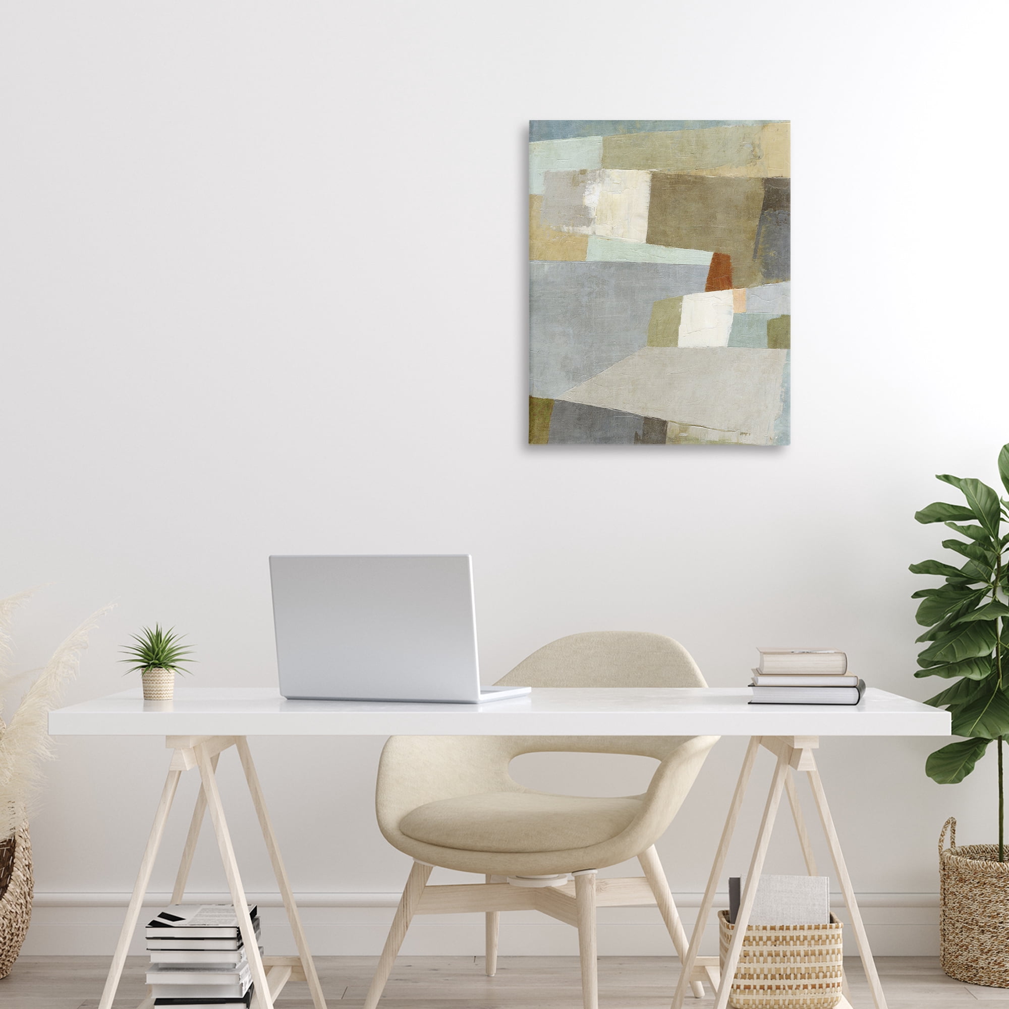 Stupell Industries Causeway Neutral Geometrics Canvas Wall Art, design by Suzanne Nicoll